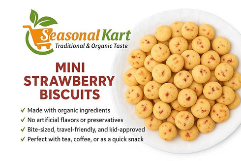 Seasonal Kart Mini Strawberry Biscuits