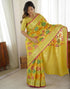 Vasthrlay Banarasi Kanjivaram Unstitched Black Saree