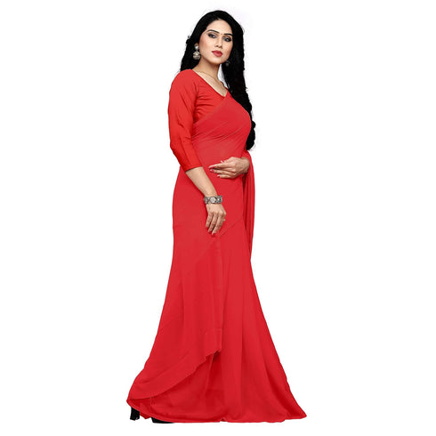 VasthrlayTextile Georgette Unstitched Pink Free Ethnic Wear