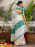 Vasthrlay Special Weaving Unstitched White Saree