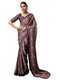 Vasthrlay Chiffon Printed Unstitched Dark Green Saree