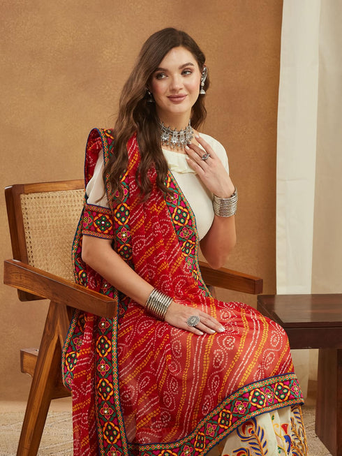 Vasthrlay Designer Embroidered Georgette Saree