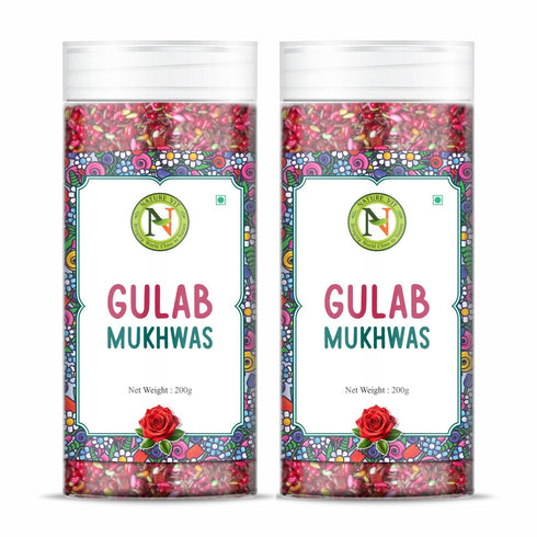 NatureVit Gulabl Mukhwas Rose Petals & Sweet Gulab Mouth Freshener Mix