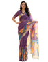 Vasthrlay Womens Printed Unstitched Dusty Pink Saree