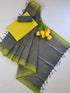 Vasthrlay Yellow Handwoven Unstitched Saree