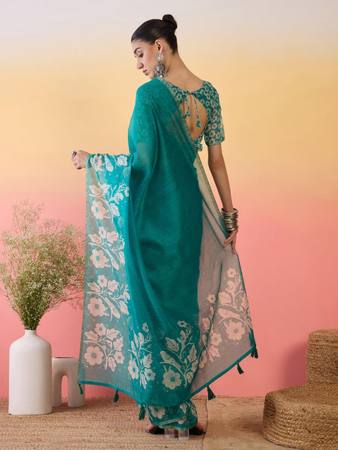 Vasthrlay Botanical Printed Unstitched Hs Ethnic Wear