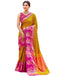 Vasthrlay Banarasi Jacquard Unstitched Mustard Saree