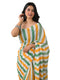 Vasthrlay Womens Printed Unstitched Peach Saree