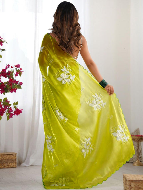 Vasthrlay Black Unstitched Saree