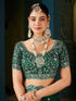 Vasthrlay Scalloped Embroidery Unstitched Rani Pink Saree