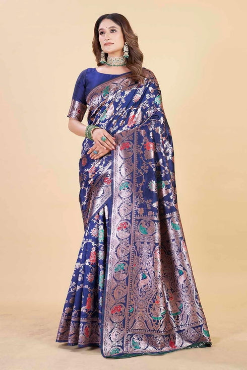 Vsathrlay Kanjivaram Banarasi Festival Wedding Ethnic Wear