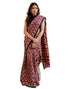 Vasthrlay Womens Printed Unstitched Maroon Saree