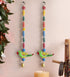 TIED RIBBONS Pack of 4 Wall Hangings for Decor Toran, Parrot Latkans with Bells
