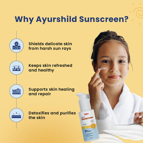 BabyOrgano Sunscreen for Kids Broad Spectrum UVA/UVB Protection