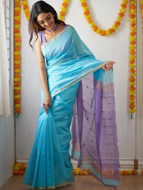 Vasthrlay Banarasi Unstitched Saree