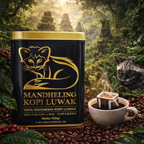 Worcas Mandheling Wild Kopi Luwak Indonesian Coffee Tin 100g