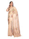 Vasthrlay Multicolour1 Leaf Print Organza Saree With Mustard Piping And Ruched Sleeveless Unstitched Blouse Piece