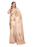 Vasthrlay Multicolour1 Leaf Print Organza Saree With Mustard Piping And Ruched Sleeveless Unstitched Blouse Piece
