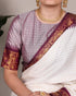 Vasthrlay Kanjivaram Saree Blouse Off White