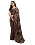 Vasthrlay Georgette Sequence Unstitched Black Saree
