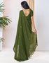 Vasthrlay Womens Sequence Unstitched Red Saree