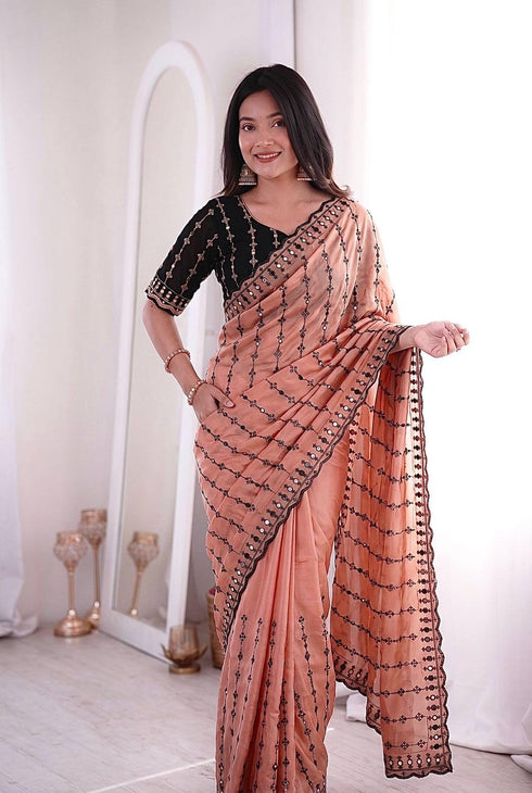 Vasthrlay Embroidery Unstitched Saree