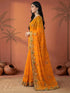 Vasthrlay Georgette Embroidery Unstitched Red Saree
