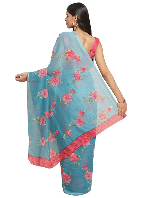 Vasthrlay Floral Unstitched Yellow Ethnic Wear