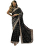 Vasthrlay Scalloped Embroidery Unstitched Lime Green Saree