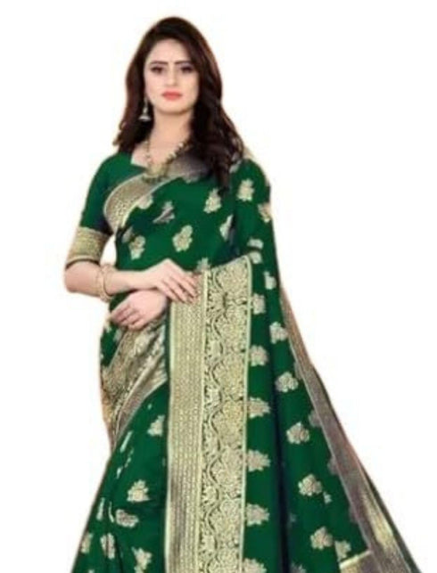 Vasthrlay Banarasi Traditional Unstitched Saree