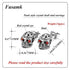 Hip Hop Titanium Steel Flower Pattern Crystal Eye Skull Stud Earrings