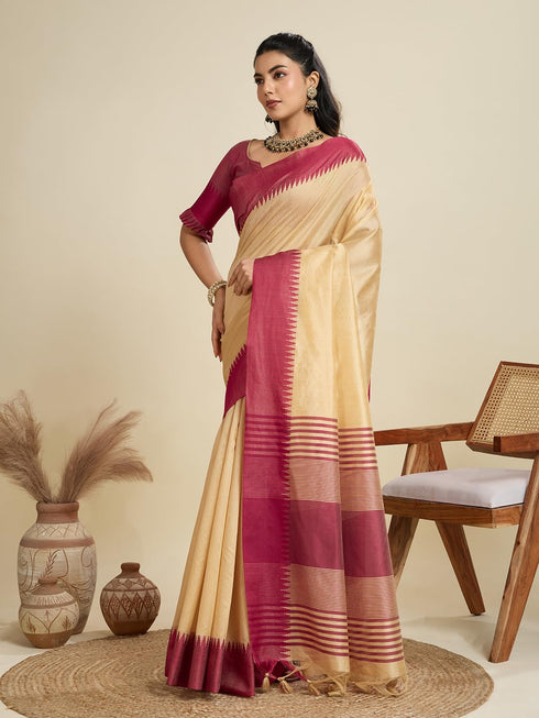 Vasthrlay Traditional Contrast Weaving