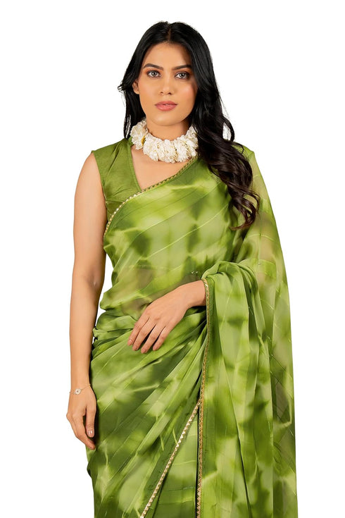 Vasthrlay Fashion Chiffon Shibori Printed Ethnic Wear