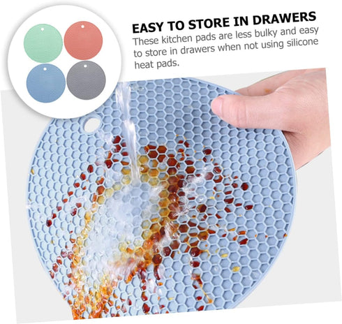 Afrodite 4 Pcs Silicone Trivet Mats| Food Grade Silicone