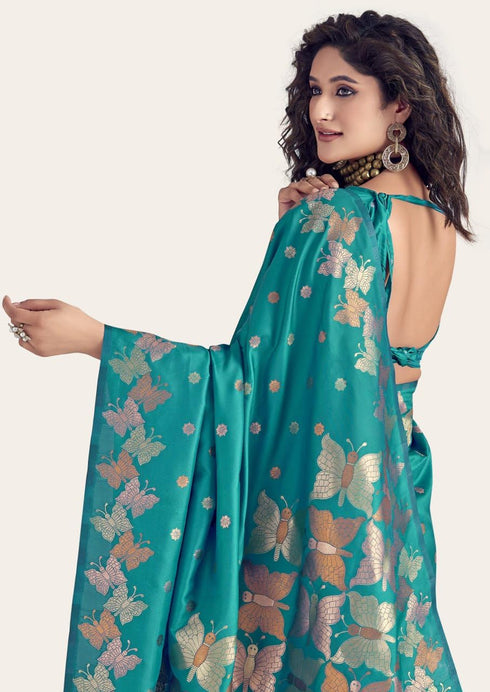 Vasthrlay Purple Kanjivaram Saree