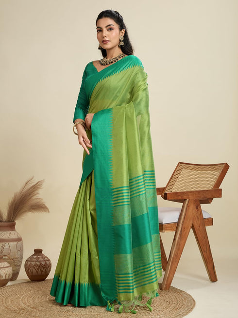 Vasthrlay Traditional Contrast Weaving