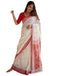 Vasthrlay White Unstitched Saree