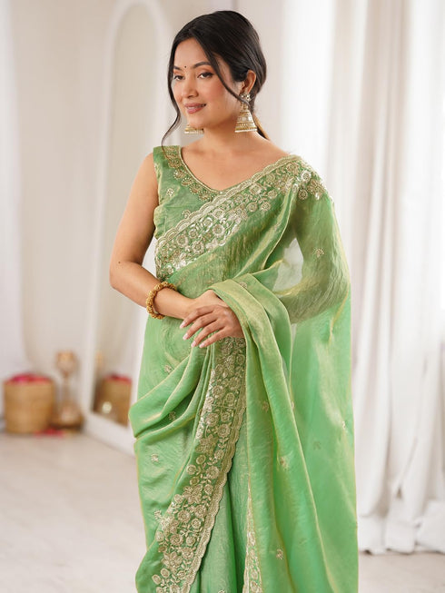 Vasthrlay Embroidery Unstitched Designer Friendly Ethnic Wear