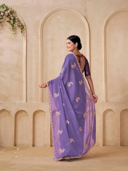 Vasthrlay Georgette Embroidery Unstitched