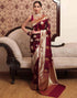 Vasthrlay Banarasi Jacquard Unstitched Dark Green Saree