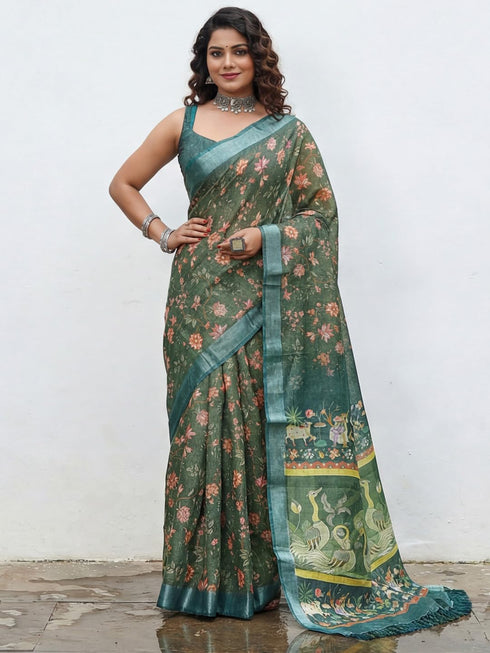 Vasthrlay Madhubani Unstitched Sai Ethnic Wear