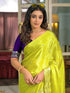 Vasthrlay Sequins Embroidery Peach Saree
