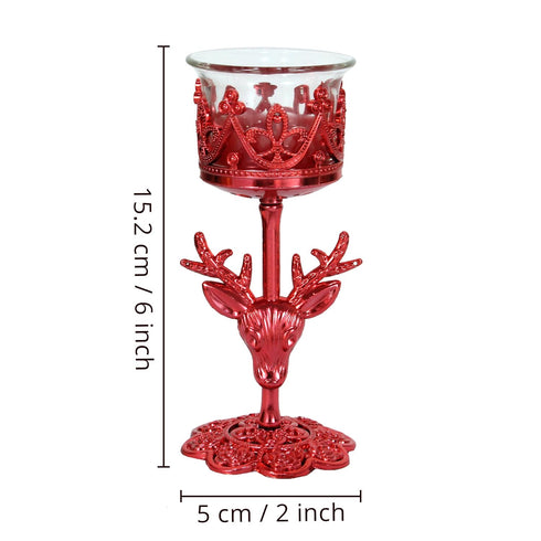 TIED RIBBONS Set of 4 Christmas Candle Holder