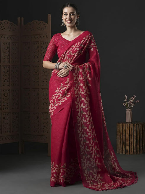 Vasthrlay Botanical Printed Unstitched Black Hs Ethnic Wear