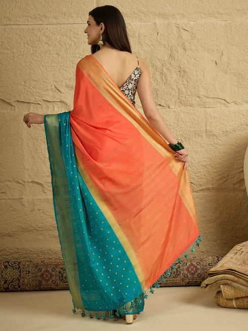 Vasthrlay Wovendesign Tasselsandlatkans Unstitched Blousepiece Ethnic Wear