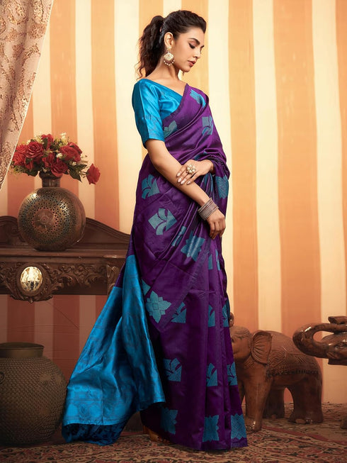 Vasthrlay Banarasi Jacquard Unstitched 3697s120n Teal