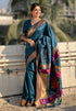 Vasthrlay Kanjivaram Paithani Unstitched Mahendi Ethnic Wear