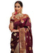 Vasthrlay Kanjivaram Banarasi Wedding Orange Saree