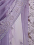 Vasthrlay Georgette Embrodered Mauve Saree