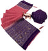 Vasthrlay Georgette Contrast Darkblue